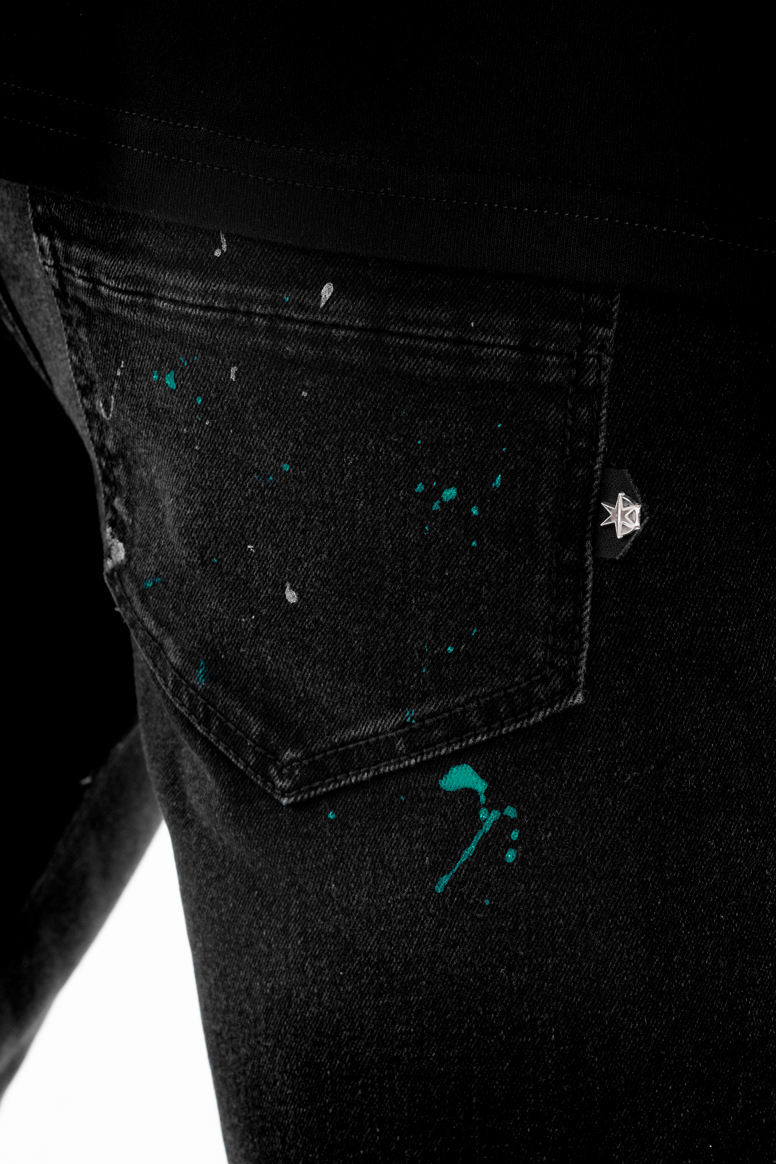 Jeans Silver Paint
