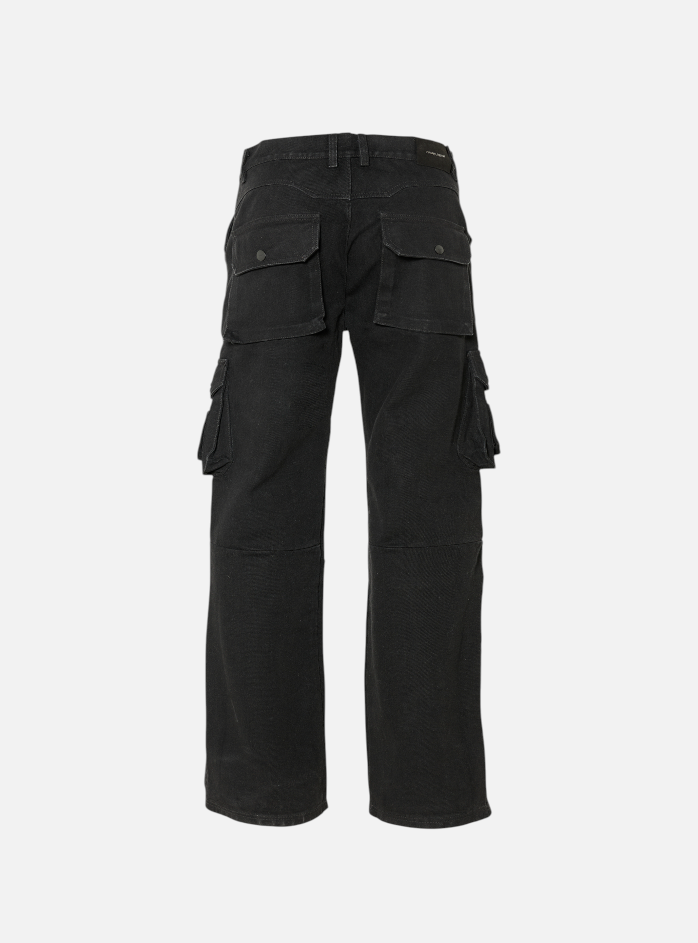 Fxckboy dark wash denim regular fit cargo jeans with multiple pockets. Made for winter.