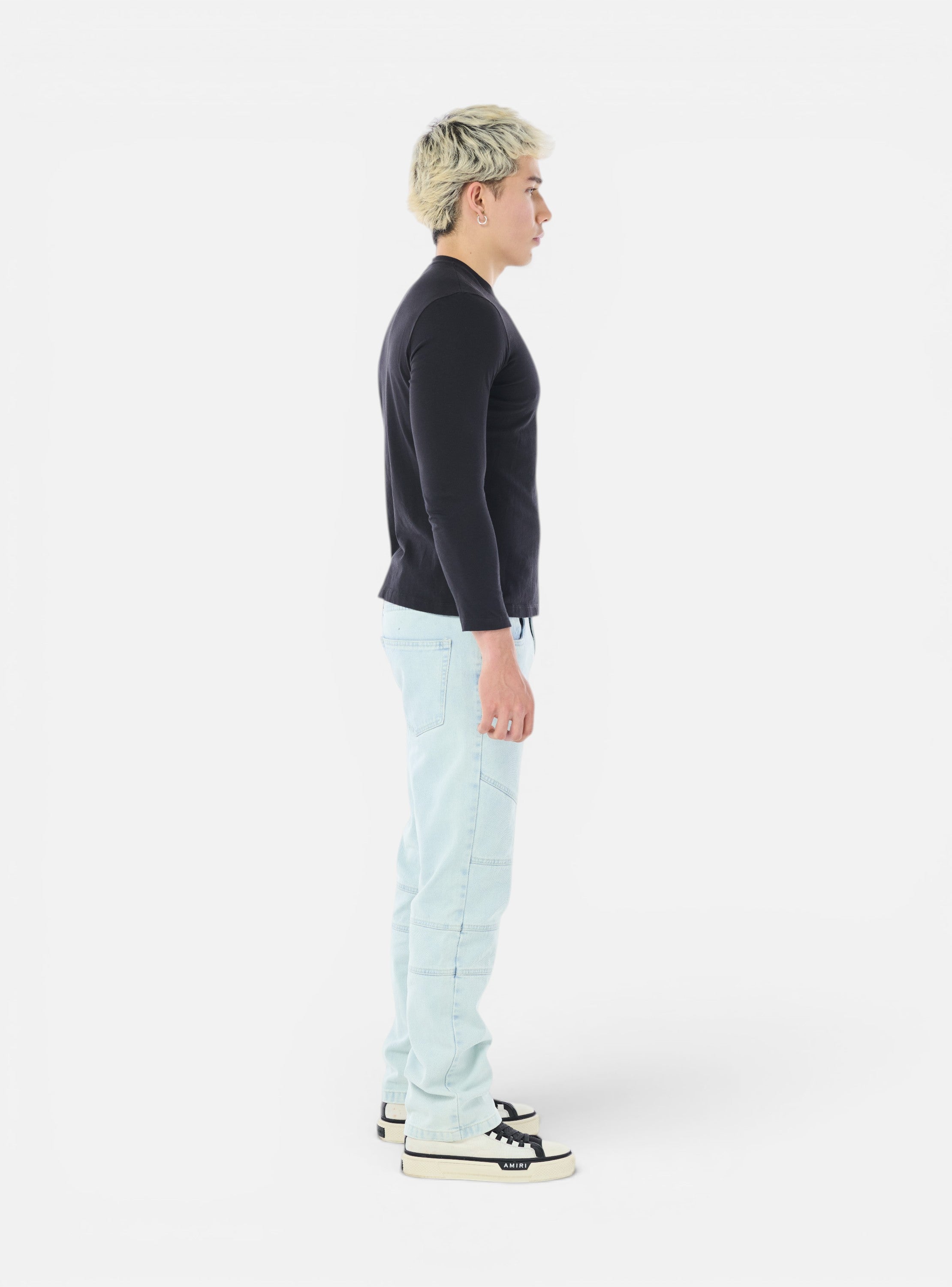 Fxckboy Jeans Regular Recto Panelled vaqueros de corte recto en lavado claro con paneles y costuras técnicas.