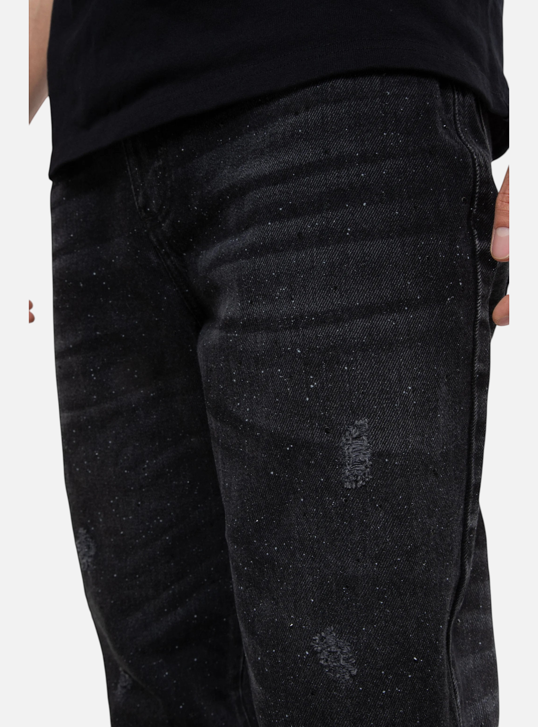 Imagen 4 de jeans regular brillo nocturne