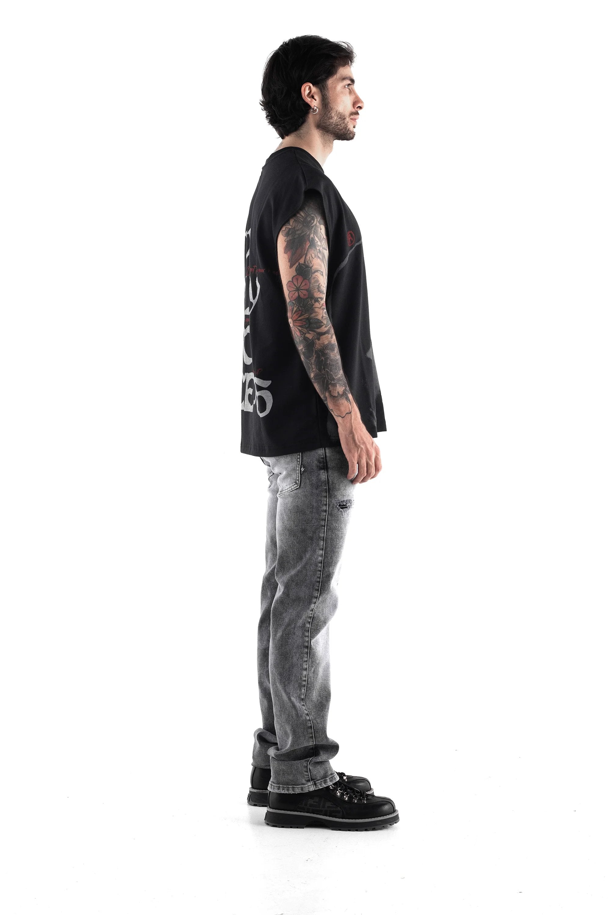 Jeans Slim Rude Patchwork